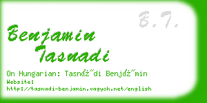 benjamin tasnadi business card